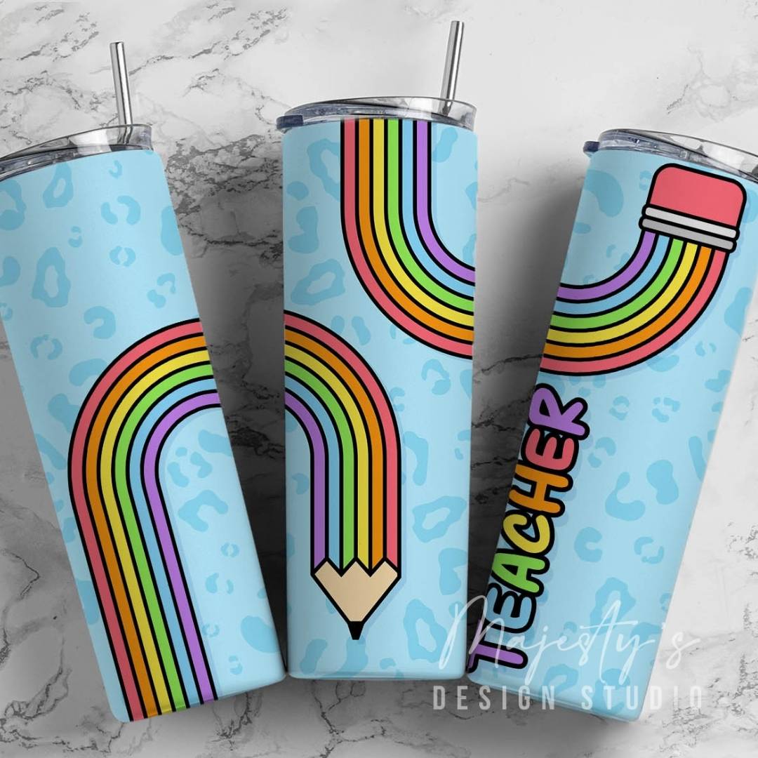 Colorful Teacher Tumbler
